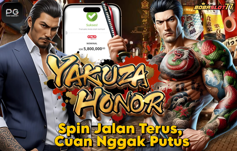 Selamat kepada user id : nur*******s8 Wede Rp 5.800.000 di Game YAKUZA HONOR PG SOFT Cair Gk Sampe 1 Menit! Menang Mudah di Bobaslot77
